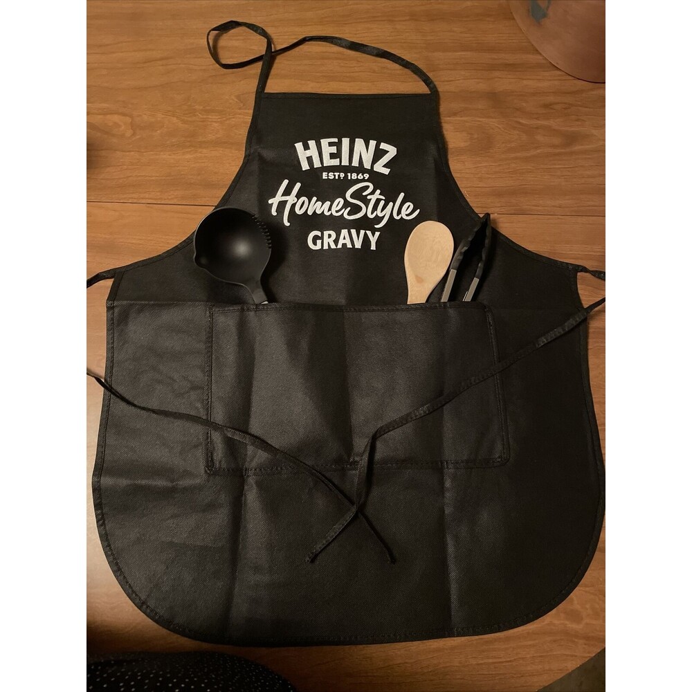 It’s All Gravy Baby Engraved Utensils And Apron Set Tongs Spoon Ladle New